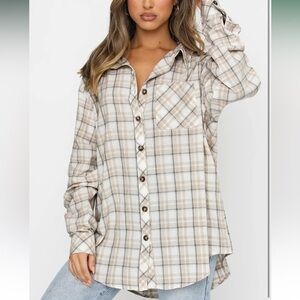 Plaid Button-Up Shirt